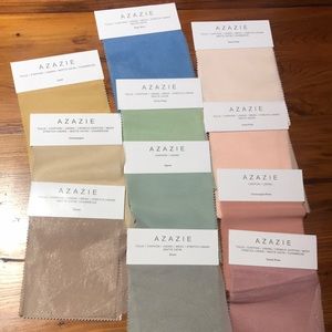 Assortment of Azazie swatches